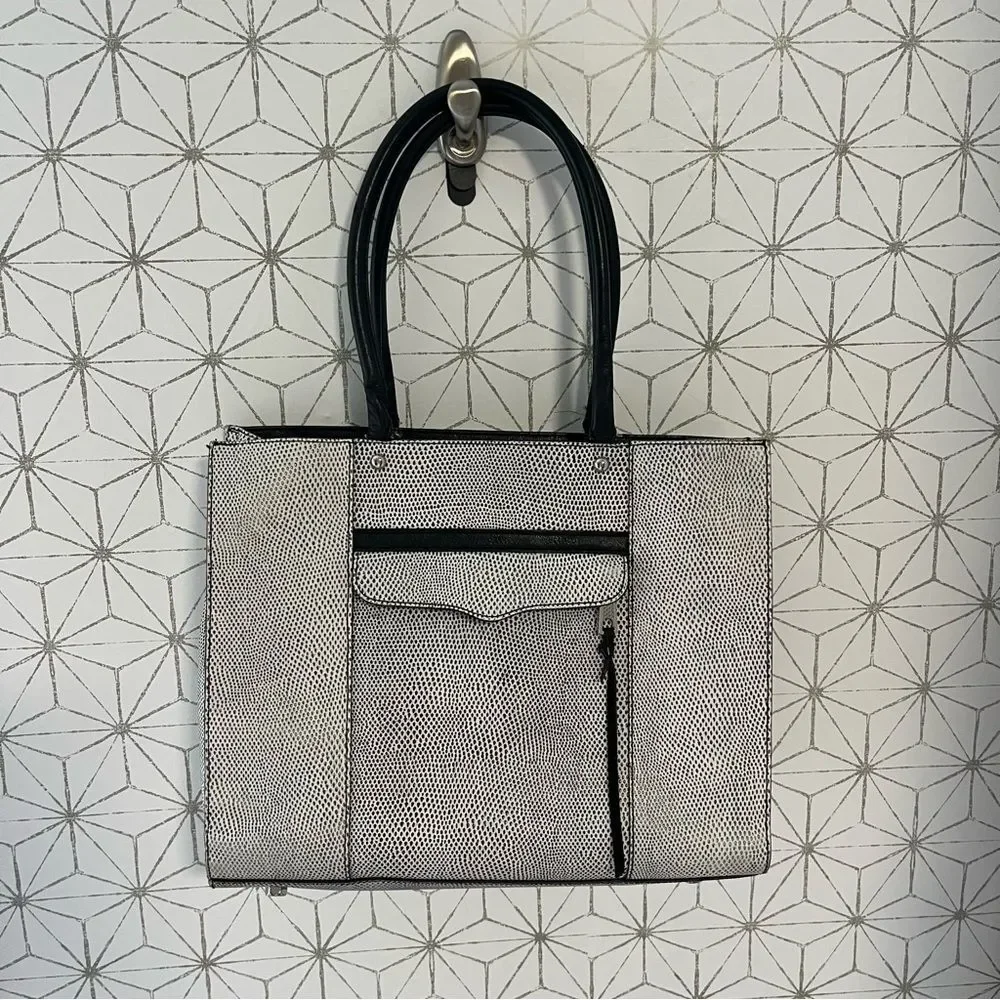 Rebecca Minkoff MAB Large Tote Black White